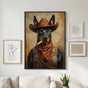 Cowboy Doberman Poster Print - Western Sheriff Dog Wall Art