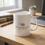 Cat Doodle Quote White Coffee Mug - Funny Coworker Office Gift
