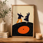 Dancing Couple Poster Print - Retro Vinyl Record Wall Art for Music Lovers