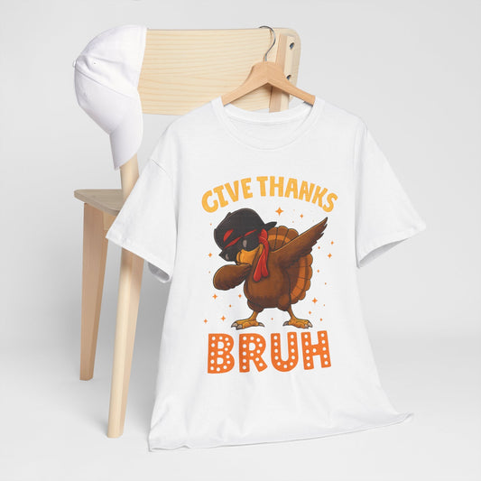 Funny Thanksgiving Turkey Shirt | Give Thanks Graphic Tee for Men & Women  Front view