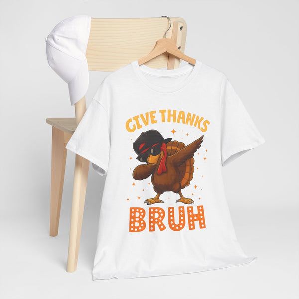 Funny Thanksgiving Turkey Shirt | Give Thanks Graphic Tee for Men & Women  Front view