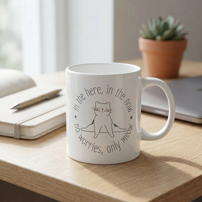 Yoga Cat Coffee Mug | Zen Kitten Gift