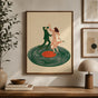 Couple Dancers on Record Poster, Retro Disco Wall Art