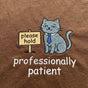 Professionally Patient Cat T-Shirt - Funny Office Job Gift for Coworker