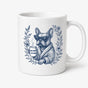 French Bulldog Toile Mug - Too Fancy to Fetch Dog Lover Coffee Cup