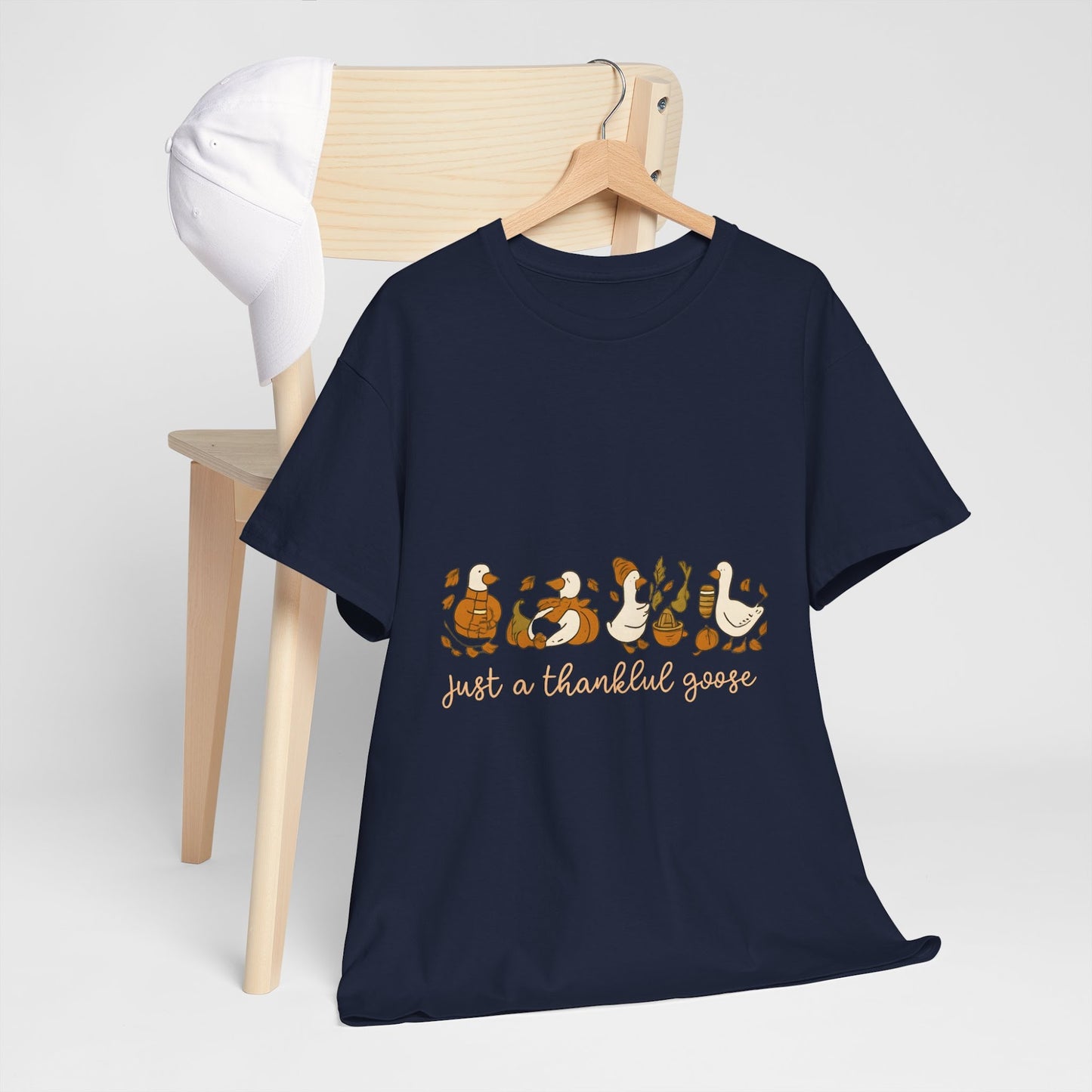 Thankful Goose T-Shirt – Cozy Fall Pumpkin Spice Tee  Front view