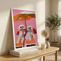 Sunglasses Dogs Poster - Dog Lover Gift, Whimsical Beach Wall Art