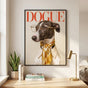 Personalised DOGUE Dog Portrait Poster - Custom Fashion Magazine Cover Wall Art for Dog Lovers