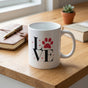Dog Love Ceramic Mug - Dog Paw Gift for Pet Owners, Dog Mom & Dog Dad Coffee Cup