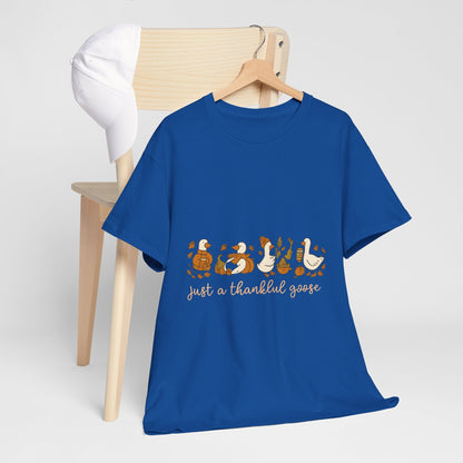 Thankful Goose T-Shirt – Cozy Fall Pumpkin Spice Tee  Front view