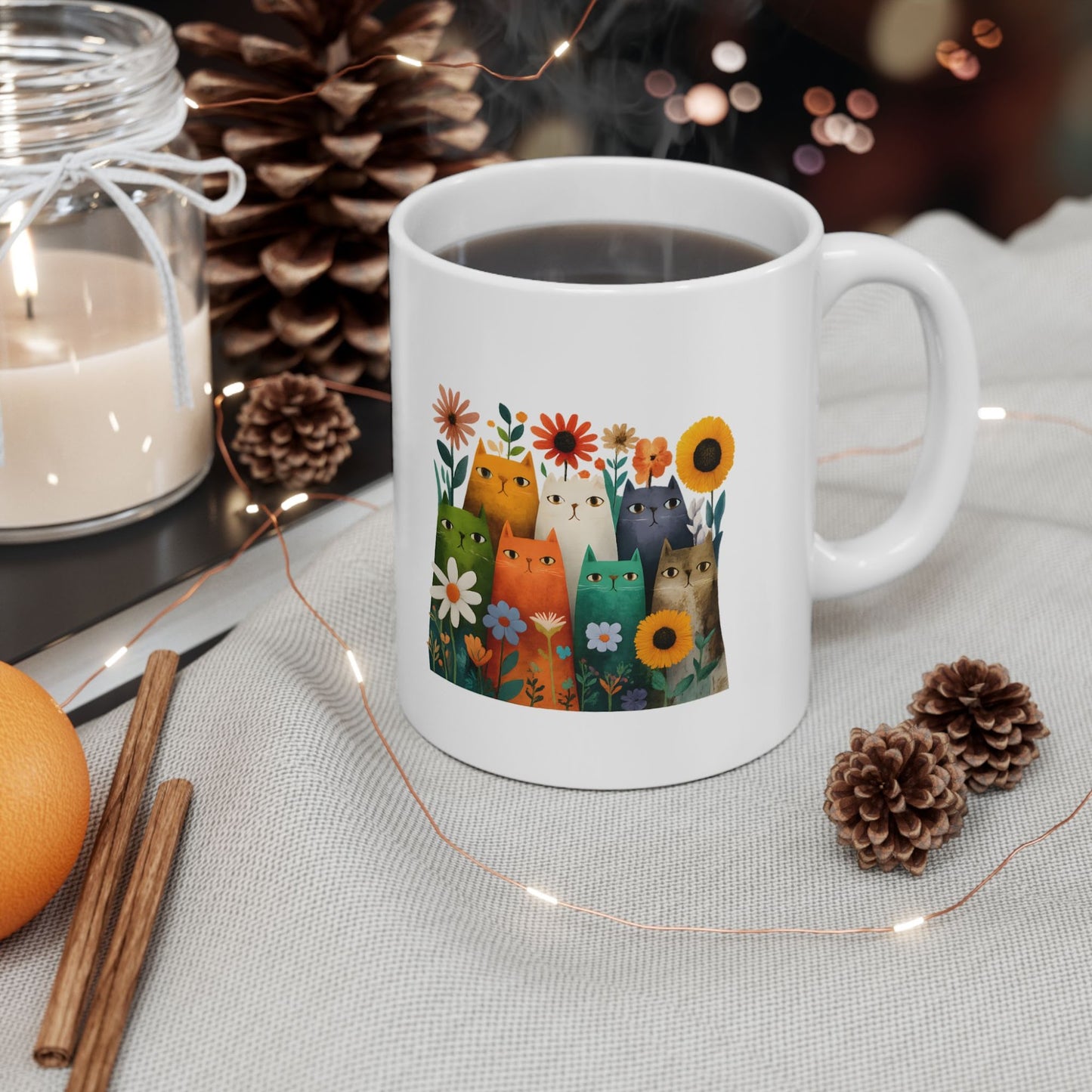 Custom Meowy Christmas Cat Mug