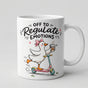 Off to Regulate Emotions Goose T-Shirt - Funny Coffee Scooter Bird Gift
