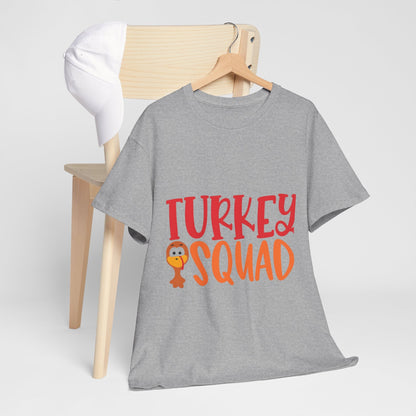 Turkey Squad Shirt, Thanksgiving T-Shirt, Fall Top, Autumn Shirt for Women, Thankful Fall Fashion Tee  Back view