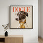 Personalised DOGUE Dog Portrait Poster - Custom Fashion Magazine Cover Wall Art for Dog Lovers