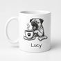 Custom Name Pug Mug - Personalized Dog Lover Coffee Cup Gift