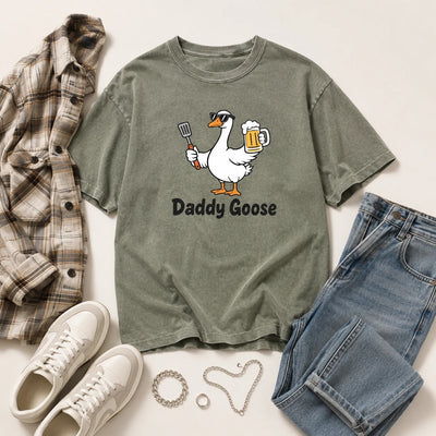 Daddy Goose Dad Shirt - Funny BBQ Beer Tee for Father's Day