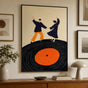 Dancing Couple Poster Print - Retro Vinyl Record Wall Art for Music Lovers