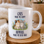 Funny Cat Mug - Gift for Cat Lover, 11oz Ceramic Coffee Cup for Her