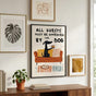 Funny Dog Wall Art Dachshund Poster for Pet Lovers