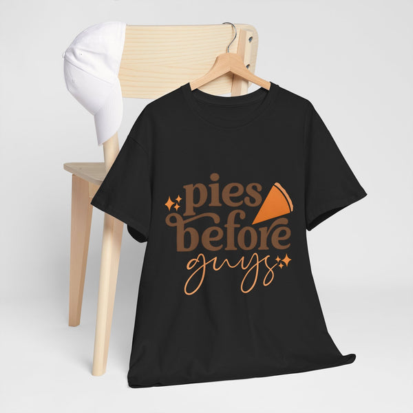 Pies Before Guys Tee Funny Pumpkin Fall Shirt  Back view