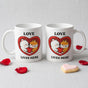 Personalized Couple Mug, Love Lives Here Coffee Cup Gift