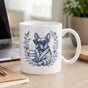 French Bulldog Toile Mug - Too Fancy to Fetch Dog Lover Coffee Cup