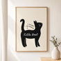 Funny Cat Wall Art Print - I Think I Deserve a Little Treat Minimal Cat Poster, Unframed