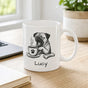 Custom Name Pug Mug - Personalized Dog Lover Coffee Cup Gift