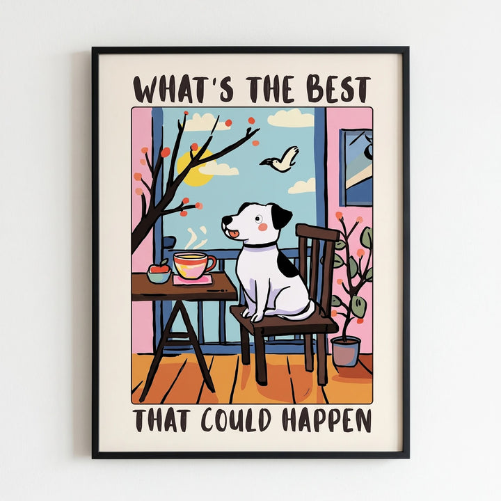 Motivational Dog Poster: Uplifting Quote Print for Dog Lovers