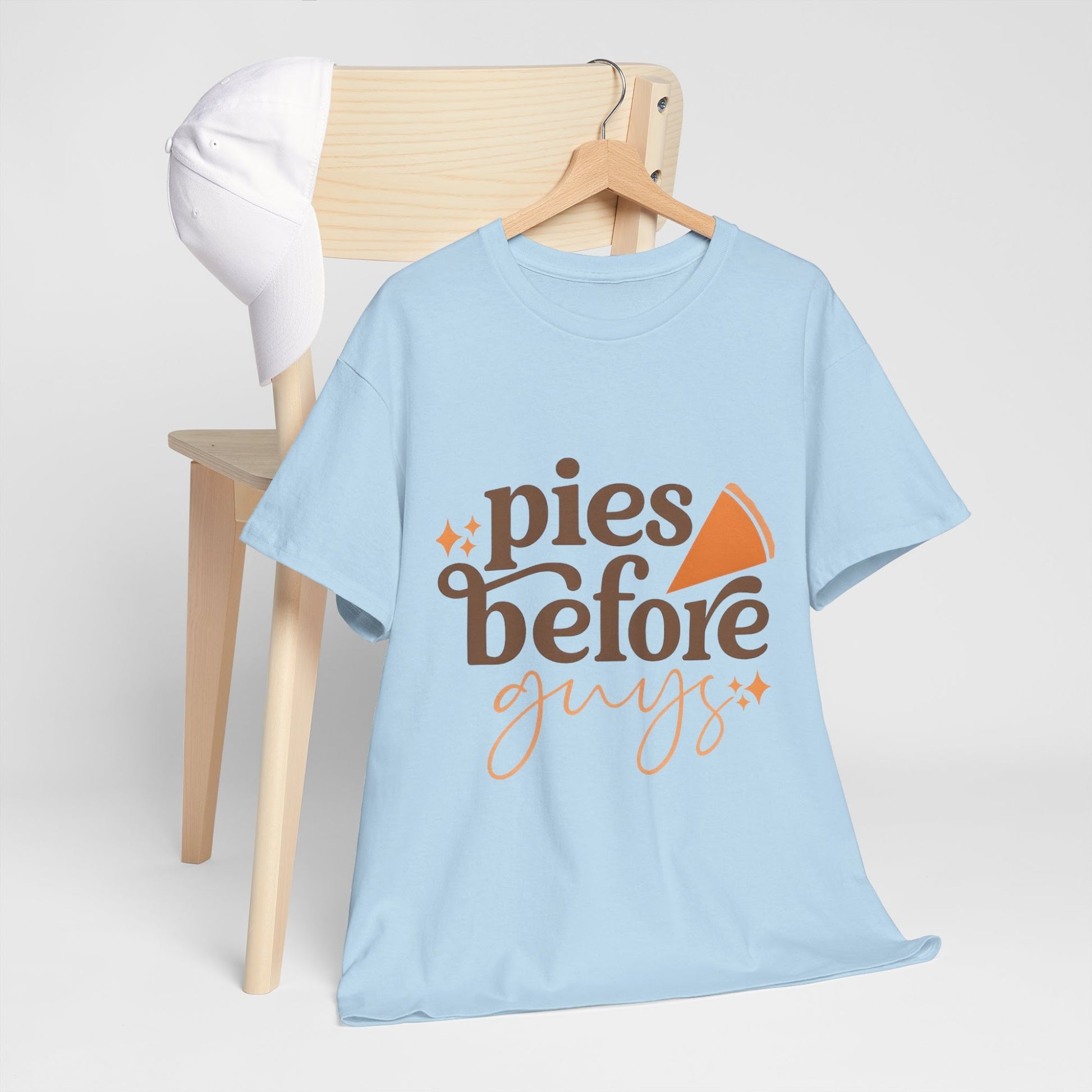 Pies Before Guys Tee Funny Pumpkin Fall Shirt  Back view