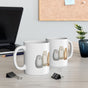 Whimsical Three Cats Ceramic Mug