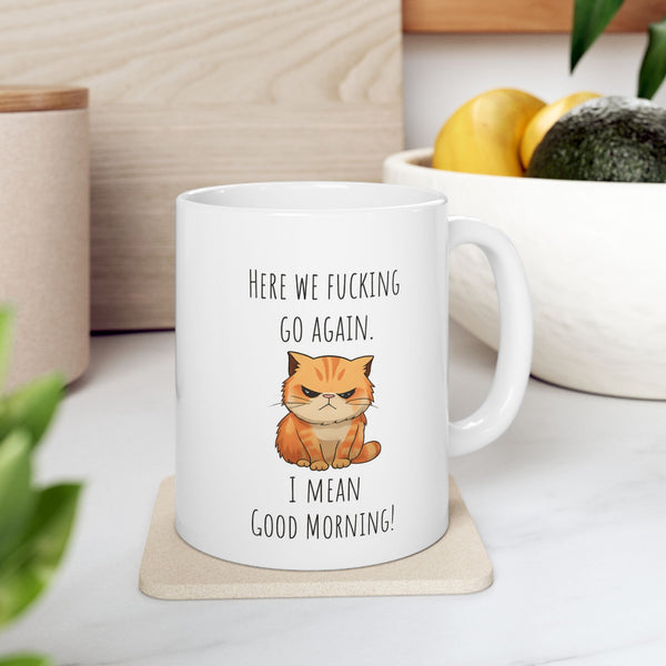 Funny Grumpy Cat Morning Coffee Mug 11 Oz