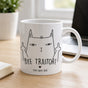 Funny Coworker Leaving Mug - Bye Traitor Cat Gift for Coworker