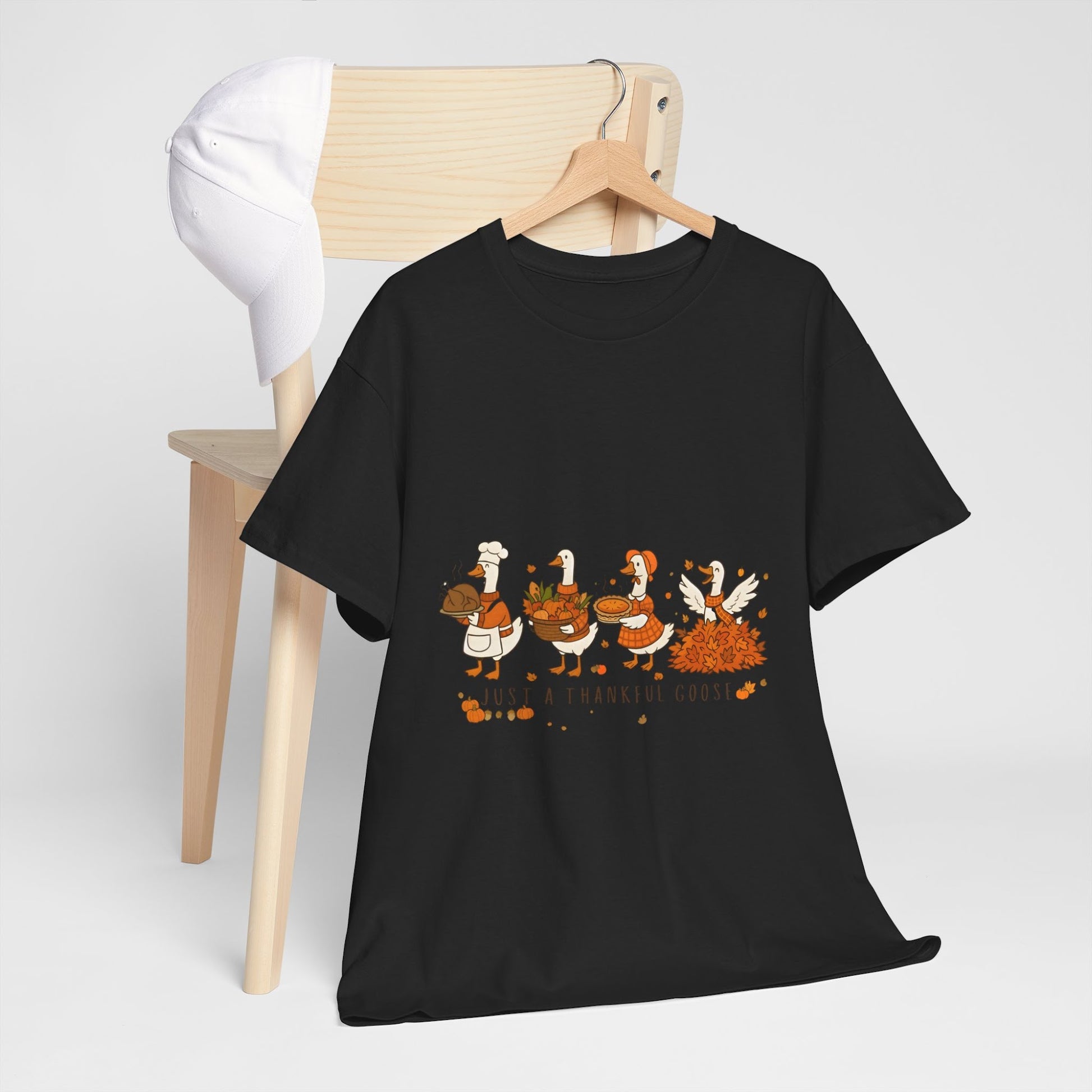 Just a Thankful Goose Shirt, Silly Goose Thanksgiving Tee, Comfort Colors Fall Sweatshirt, Thankful Gift Top  Back view
