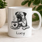 Custom Name Pug Mug - Personalized Dog Lover Coffee Cup Gift