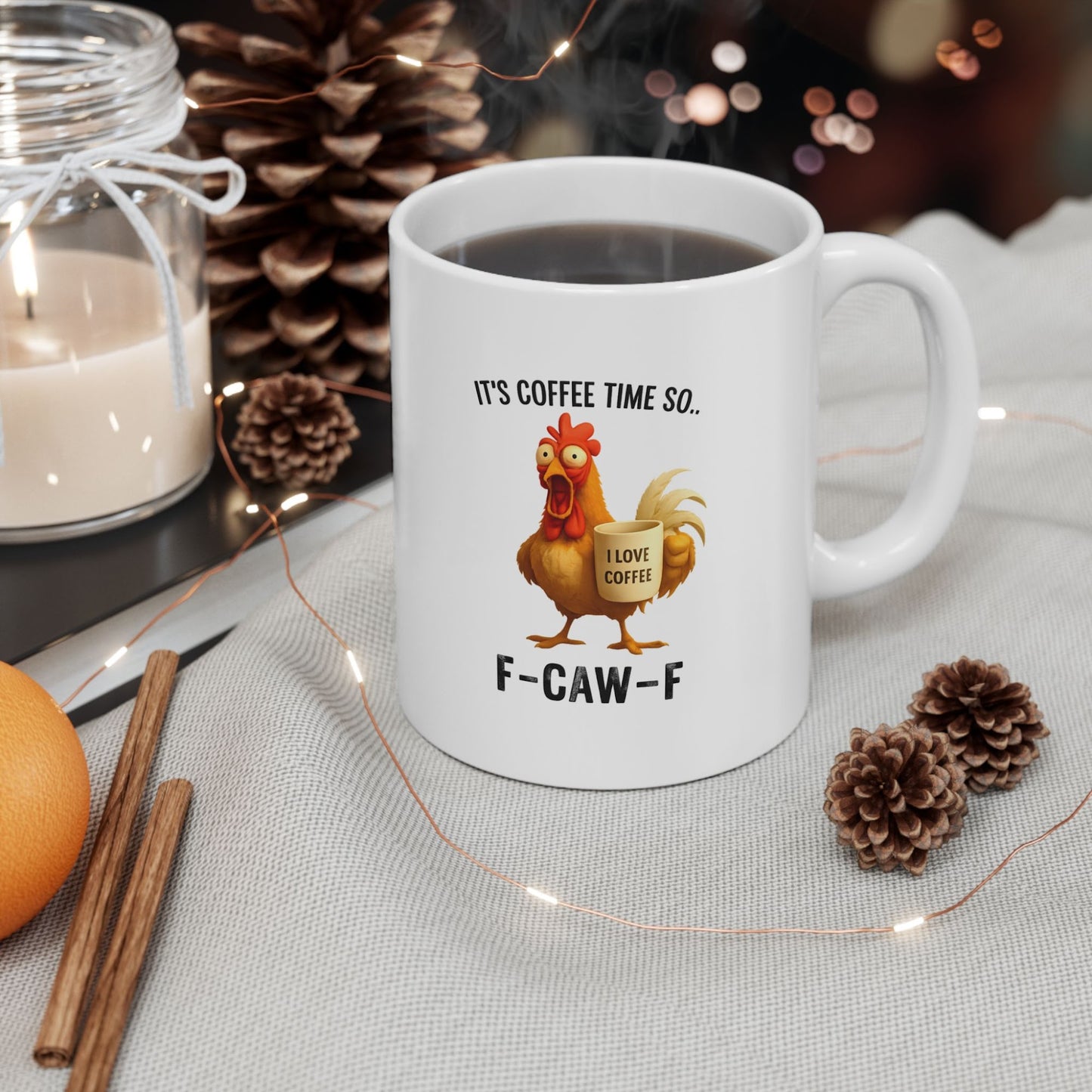 F-Caw-F Christmas Chicken Mug