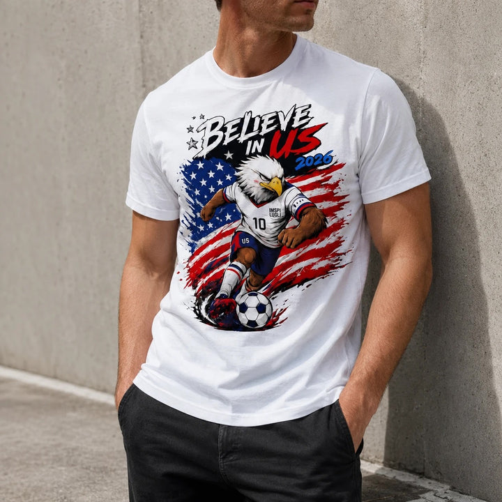 USA Soccer Eagle Shirt - Believe In Us 2026 American Flag Soccer Tee