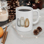 Whimsical Three Cats Ceramic Mug