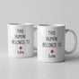 Personalised This Human Belongs To Mug with Pet Name - Dog Dad, Cat Mum Gift