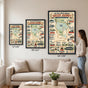 2026 North America Soccer Journey Poster - Premium Satin Host City Map Wall Art (Printed in USA)