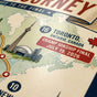 2026 North America Soccer Journey Poster - Premium Satin Host City Map Wall Art (Printed in USA)