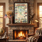 2026 North America Soccer Journey Poster - Premium Satin Host City Map Wall Art (Printed in USA)