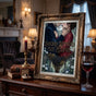 xclusive After-Dark romantic poster with candle and wine setting for dark academia home decor